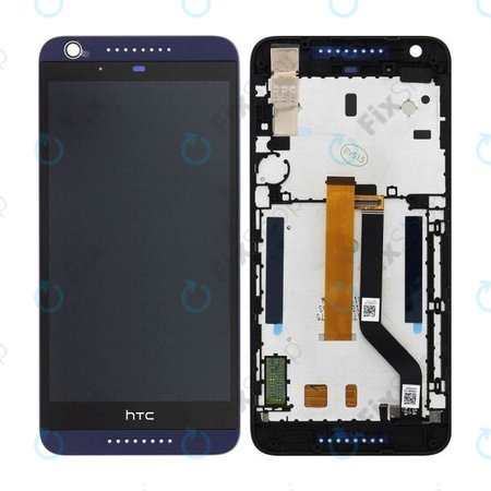 HTC Desire 626G Dual SIM - LCD zaslon + steklo na dotik + okvir (Navy Blue) TFT