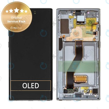 Samsung Galaxy Note 10 Plus - LCD zaslon + steklo na dotik + okvir (Aura Glow) - GH82-20838C, G82-20900C Genuine Service Pack