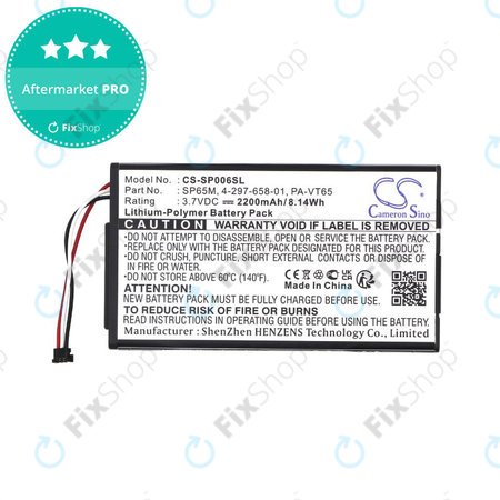 Baterija za Sony PS Vita, 2200mAh, Li-Pol, 3.7V, SP65M, HQ