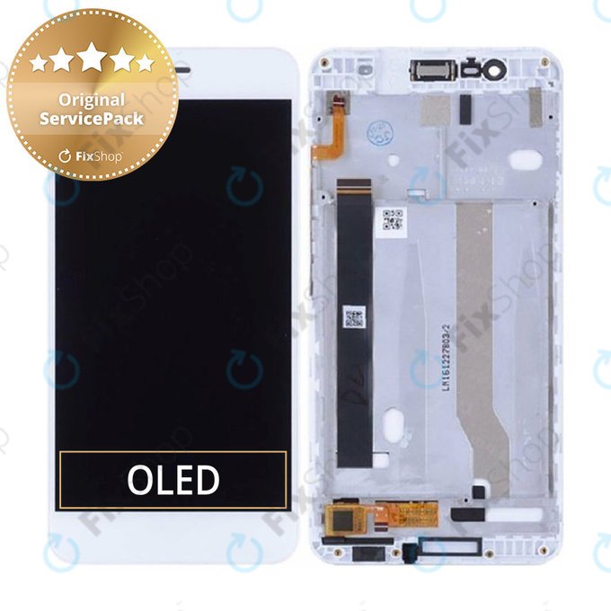Asus Zenfone 3 Max ZC520TL - LCD zaslon + steklo na dotik + okvir (Glacier Silver) - 90AX0087-R20010, 90AX0084-R20010 Genuine Service Pack