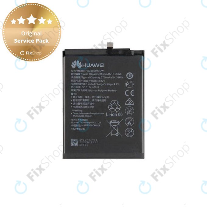 Huawei Honor Play. Mate 20 Lite, Nova 3, P10 Plus, Nova 5T, View 10 - Baterija HB386589ECW 3750mAh - 24022732, 24022731, 24022209 Genuine Service Pack