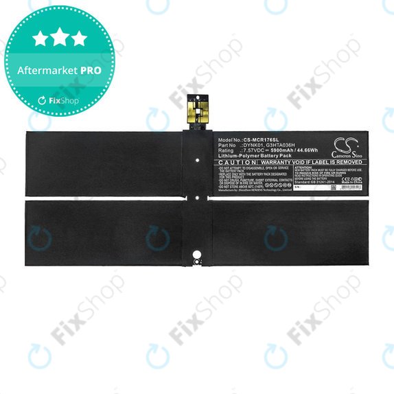 Baterija za Microsoft Surface 1769, Microsoft Surface 1782, 5900mAh, Li-Pol, 7.57V, DYNK01, HQ