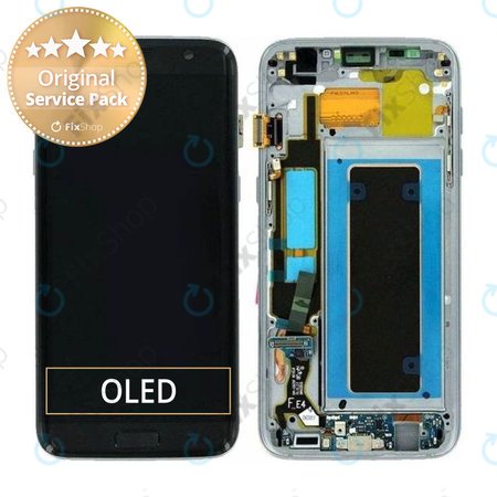 Samsung Galaxy S7 Edge G935F - LCD zaslon + steklo na dotik + okvir (Black) - GH97-18533A, GH97-18594A, GH97-18767A Genuine Service Pack