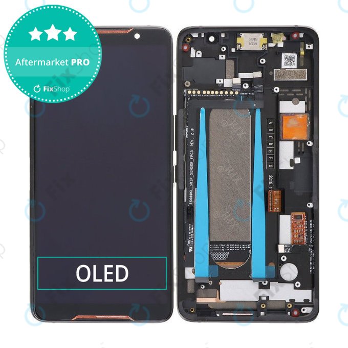 Zaslon OLED za Asus ROG ZS600KL, Steklo na dotik z okvirjem