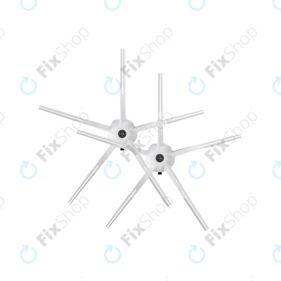 Xiaomi Roborock S4, S5 Max, S6, S6 MaxV, S6 Pure, S7, S7+, S7 MaxV, S7 Pro Ultra, Q7, Q7+, Q7 Max, Q7 Max+, T7S Plus , E4, E5, T4, T6, Xiaowa E3 - Stranska krtača (Bela) - 2 kosa