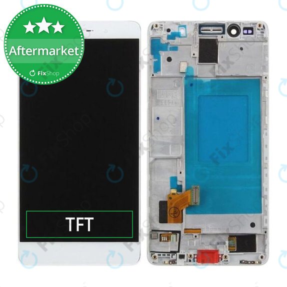 Huawei Honor 7 - LCD zaslon + steklo na dotik + okvir (White) TFT