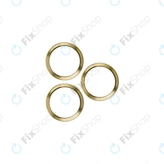 Apple iPhone 12 Pro Max - Stekleni okvir zadnje kamere (Gold) - 3 kosi