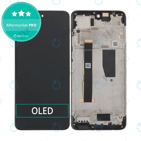 Motorola Moto G84 XT2347 - LCD zaslon + steklo na dotik + okvir (Black) OLED