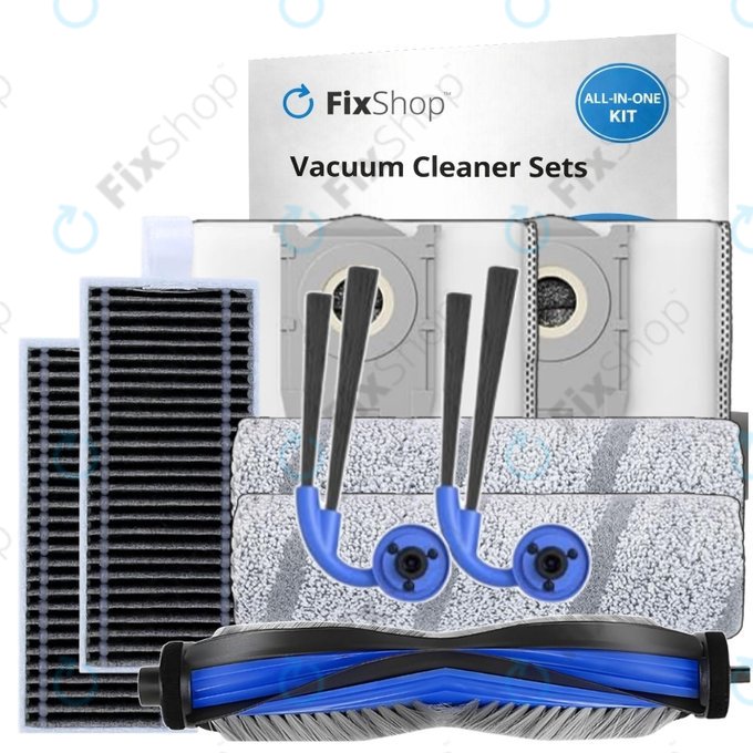 Komplet nadomestnih delov za Ecovacs Deebot X11 Pro, X11 (1x Glavna krtača, 2x Filter, 2x Stranska krtača, 2x Krpa za brisanje, 2x Vrečka za prah)