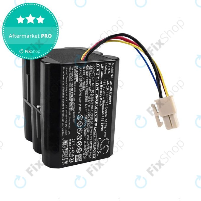 Vorwerk Kobold VR300, Folletto VR300 - Baterija 32579, 4403, 4NCR/18650P2-C002A Li-Ion 14.4V 5800mAh HQ