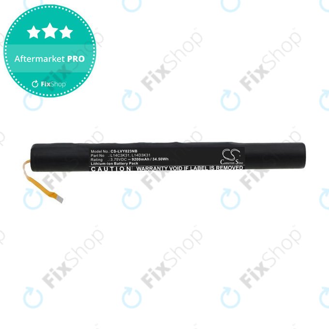 Baterija za Lenovo Yoga Tablet 2, 9200mAh, Li-Ion, 3.75V, L14C3K31, HQ