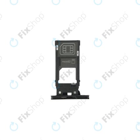 Sony Xperia XZ2 - Reža za kartico SIM (Liquid Black) - 1310-1866 Genuine Service Pack