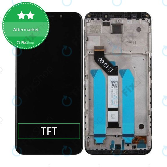 Xiaomi Redmi 5 Plus (Redmi Note 5) - LCD zaslon + steklo na dotik + okvir (Black) TFT