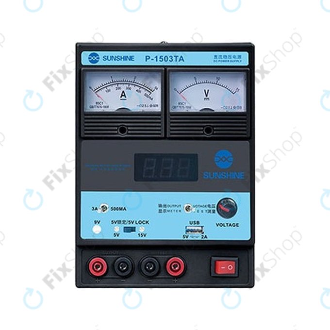 Sunshine P-1503TA - Nastavljiv napajalnik (0-15V, 0-3A)