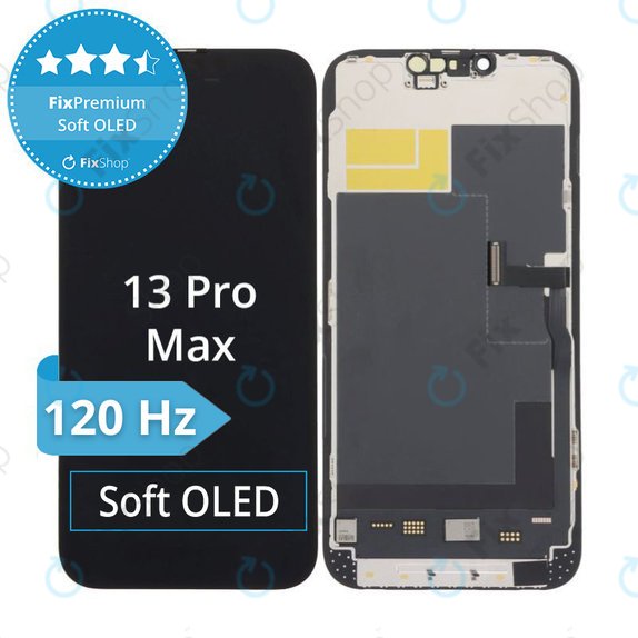 Zaslon Soft OLED za iPhone 13 Pro Max, Steklo na dotik z okvirjem, DIAGNOSTIC