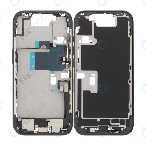 Apple iPhone 16 Pro - Srednji Okvir + Gumbi za Vklop, Glasnost in Kamero (Black Titanium)
