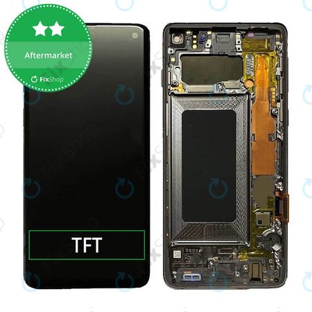 Samsung Galaxy S10 G973F - LCD zaslon + steklo na dotik + okvir (Prism Black) TFT