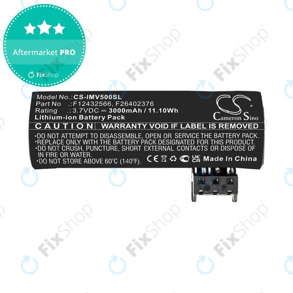 Baterija za Ingenico Move 5000, 3000mAh, Li-Ion, 3.7V, F26402376, HQ