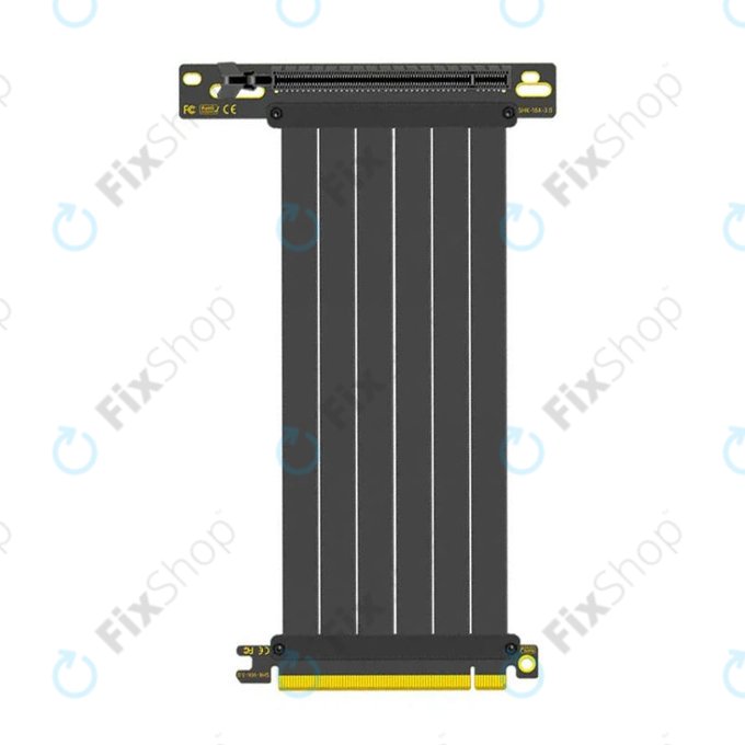 PCIe 4.0 x16 riser kabel za grafično kartico, 20cm, črn