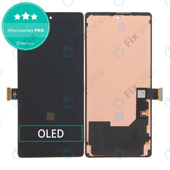 Zaslon OLED za Google Pixel 6, Black, Steklo na dotik z okvirjem