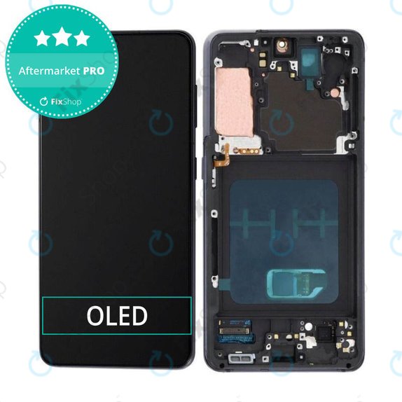 Samsung Galaxy S21 G991B - LCD zaslon + steklo na dotik + okvir (Phantom Gray) OLED