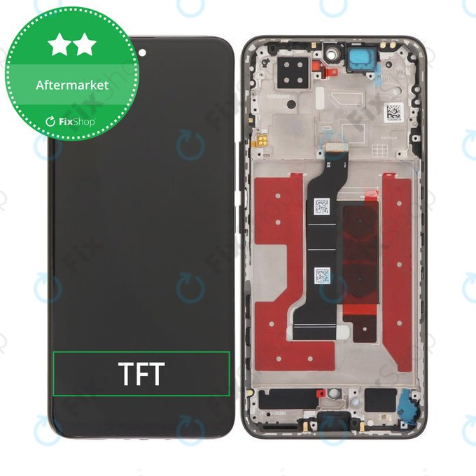 Honor 200 - LCD zaslon + steklo na dotik + okvir (Black) TFT