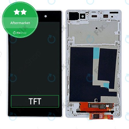 Sony Xperia Z1 L39h - LCD zaslon + steklo na dotik + okvir (White) TFT