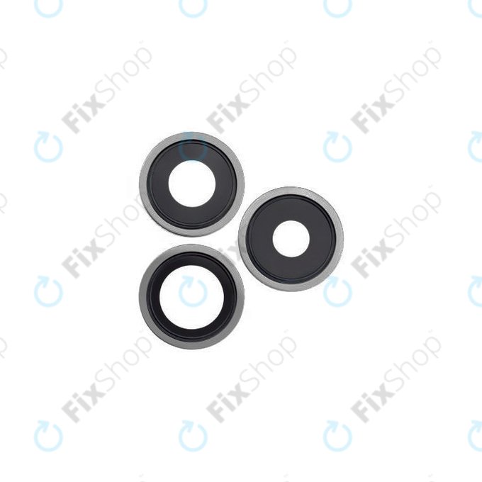 Apple iPhone 13 Pro, 13 Pro Max - Steklo zadnje kamere z okvirjem (Graphite) - 3 kosi