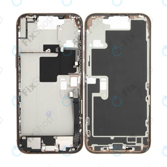 Apple iPhone 16 Pro Max - Srednji okvir + Gumbi za vklop + Glasnost (Desert Titanium)