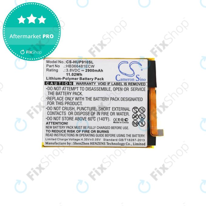 Huawei P9, P9 Lite, P10 Lite, P20 Lite, P Smart, Y6 (2018), Y6 Prime (2018), Y7 (2018), Y7 Prime (2018), Honor 7A, 8, 9 Lite - Baterija HB366481ECW 2900mAh HQ