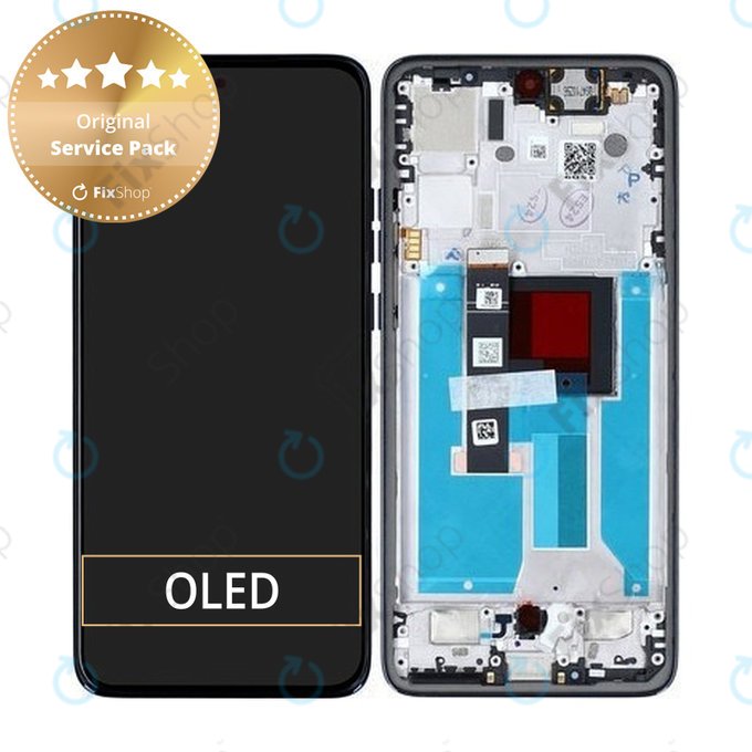 Motorola Edge 50 Neo - LCD zaslon + steklo na dotik + okvir (Grisaille) - 5D68C28683 Genuine Service Pack
