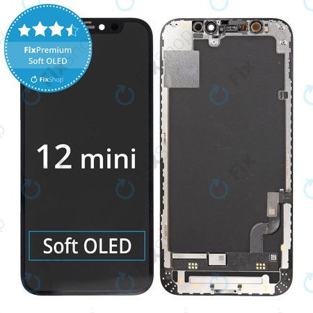 Apple iPhone 12 Mini - LCD zaslon + steklo na dotik + okvir Soft OLED FixPremium