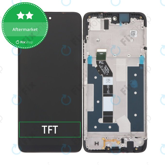 Motorola Moto G35 5G - LCD zaslon + steklo na dotik + okvir (Black) TFT