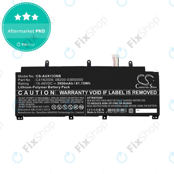 Baterija za Asus ROG Flow X13 GV301QE-K6008, 3950mAh, Li-Pol, 15.48V, C41N2009, HQ