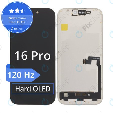 Apple iPhone 16 Pro - LCD zaslon + steklo na dotik + okvir Hard OLED FixPremium 120Hz