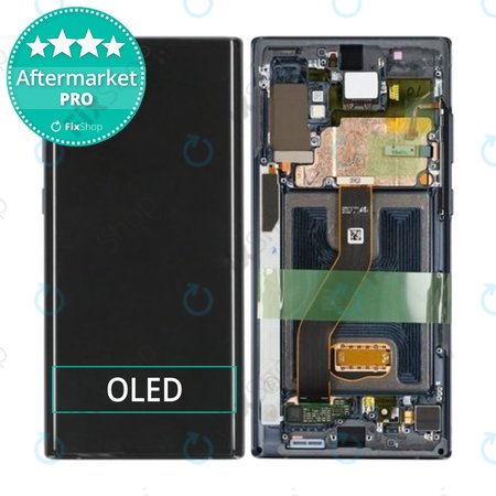 Samsung Galaxy Note 10 Plus N975F - LCD zaslon + steklo na dotik + okvir (Black) OLED