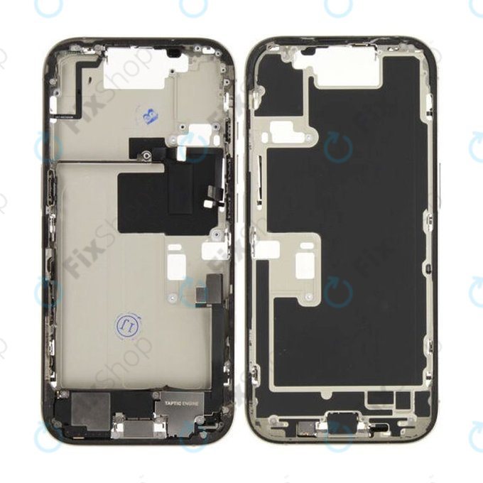 Apple iPhone 16 Pro - Srednji okvir + Gumbi za vklop + Glasnost (Natural Titanium)