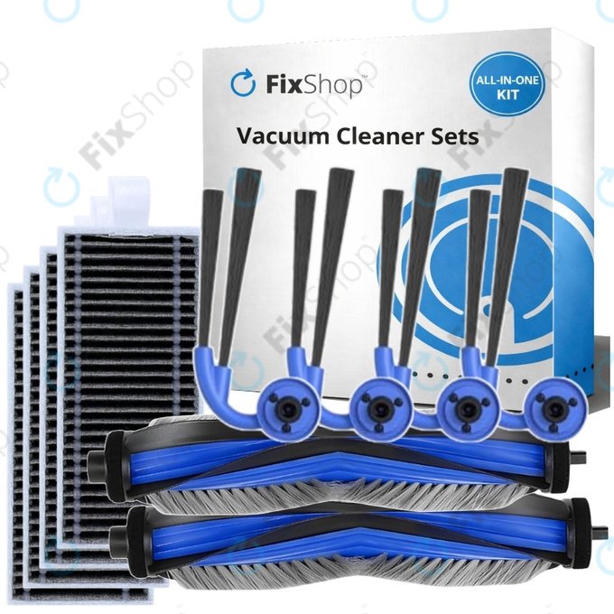 Komplet nadomestnih delov za Ecovacs Deebot X11 Pro, X11 (2x Glavna krtača, 4x Filter, 4x Stranska krtača)