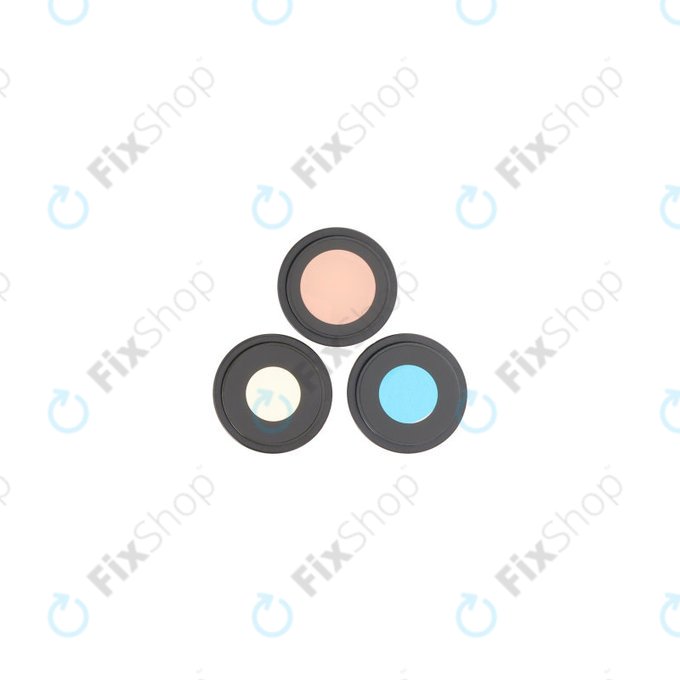 Apple iPhone 16 Pro, 16 Pro Max - Steklo zadnje kamere z okvirjem (Black Titanium) - 3 kosi