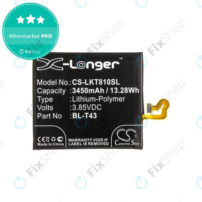 Baterija za LG G8S ThinQ, ThinQ Global, 3450mAh, Li-Pol, 3.85V, BL-T43, HQ