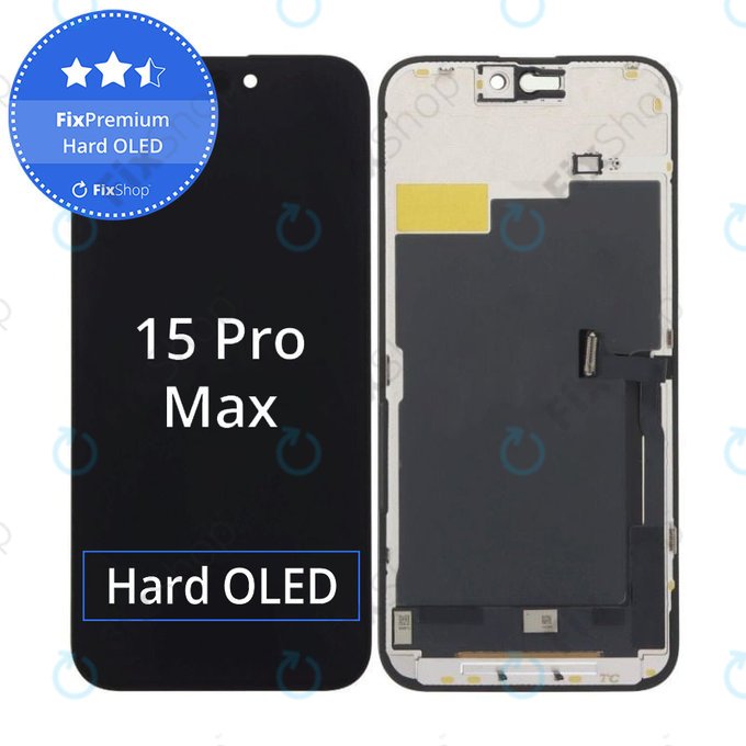 Apple iPhone 15 Pro Max - LCD zaslon + steklo na dotik + okvir Hard OLED FixPremium