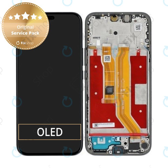Honor 400 Lite - LCD zaslon + steklo na dotik + okvir (Velvet Black) - 0235ANTF Genuine Service Pack