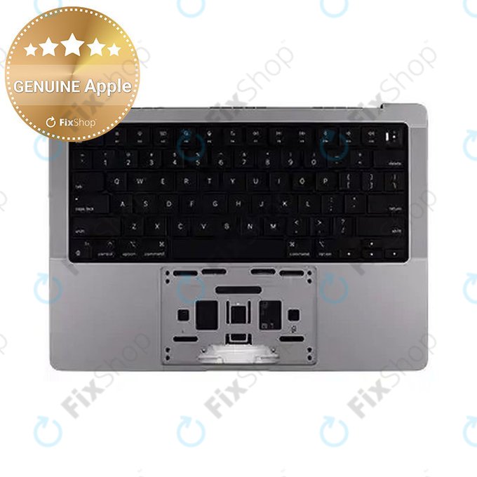 Zgornji okvir tipkovnice za MacBook Pro 14", A3112 (2024), US tipkovnico in baterijo, Space Black, 661-42518, Genuine Apple