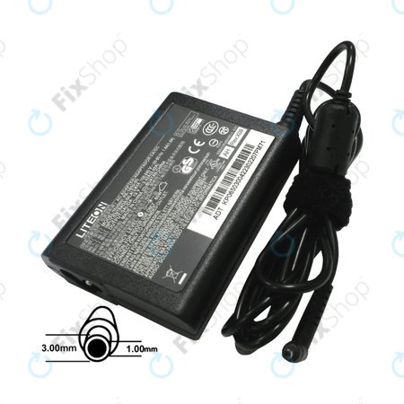 Polnilni adapter za Acer, 77011089, 65W, 19V, Črna, Genuine Service Pack