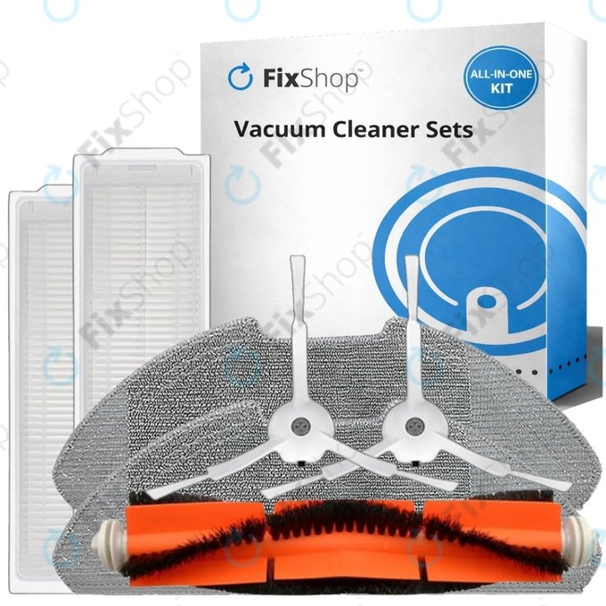 Komplet nadomestnih delov za Xiaomi Mi Robot Vacuum Mop 2 Pro, 2 Lite (1x Glavna krtača, 2x Filter, 2x Stranska krtača, 2x Krpa za brisanje)