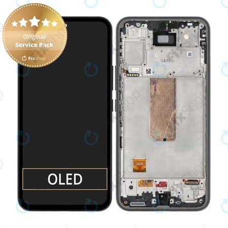 Samsung Galaxy A54 5G A546B - LCD zaslon + steklo na dotik + okvir (Black) - GH82-31231A, GH82-31232A Genuine Service Pack