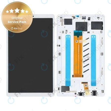 Samsung Galaxy Tab A7 Lite LTE T225 - LCD zaslon + steklo na dotik + okvir (Silver) - GH81-20633A Genuine Service Pack