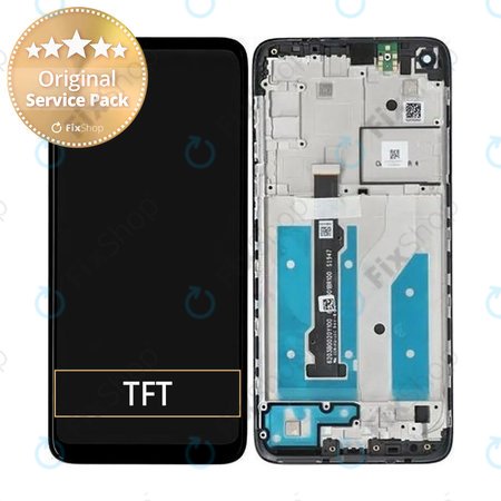 Motorola Moto G8 XT2045 - LCD zaslon + steklo na dotik + okvir (Black) - 5D68C16383 Genuine Service Pack