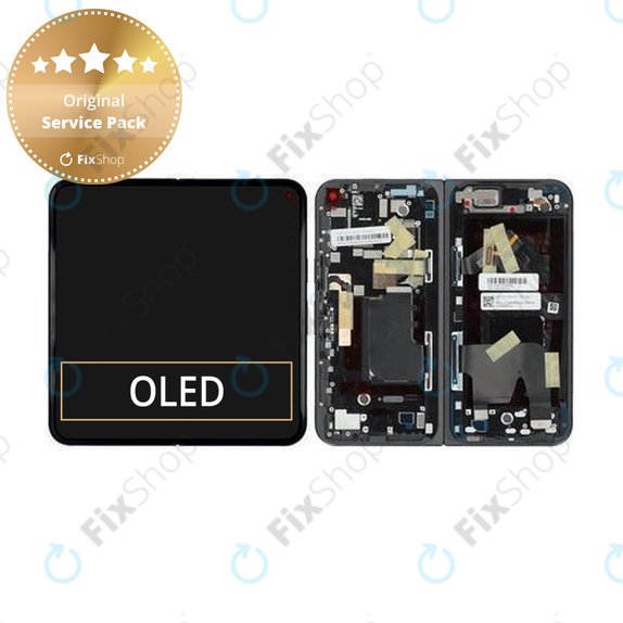 Zaslon za Google Pixel 9 Pro Fold, Inner, Obsidian, Steklo na dotik brez okvirja, G949-00903-00, Genuine Service Pack