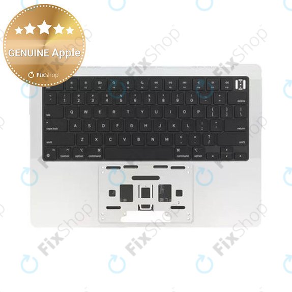 Zgornji okvir tipkovnice za MacBook Pro 14", A3185 (2024), US tipkovnico in baterijo, Silver, 661-50211, Genuine Apple